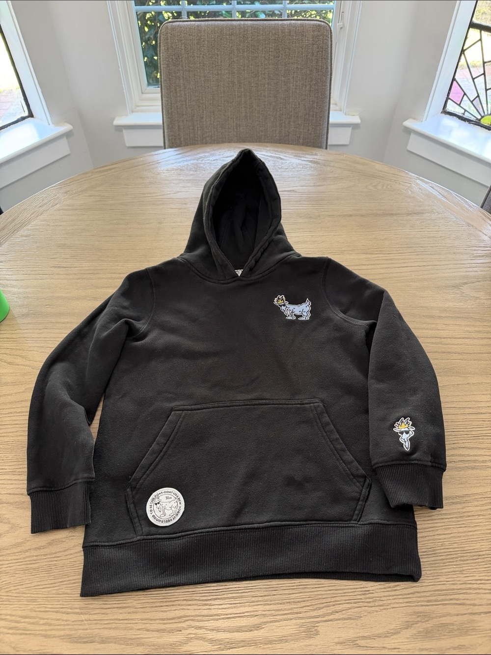 Kids (sz YL) GOAT USA - OG Hooded Sweatshirt in black